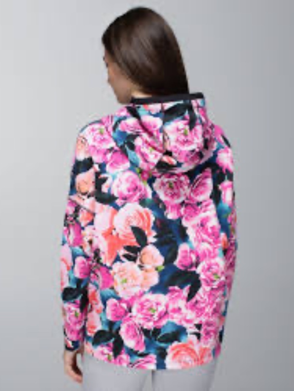 Lululemon Secret Garden Pink Floral Find Your Om Hoodie Jacket Size 6